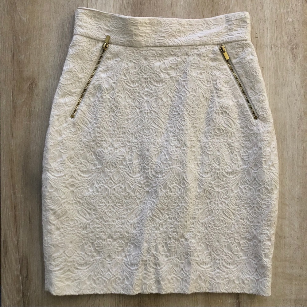 H&M Pencil Skirt With Gold Detail | Size 2